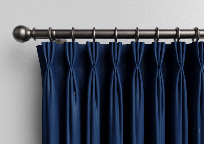 Shima Faux Silk, Indigo - Made to Measure Curtains - Image 11
